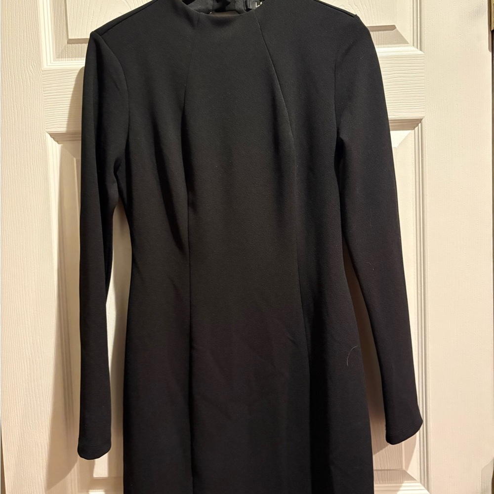 Lulus All That‎ You Wish For Black Mock Neck Cutout Bodycon Dress size medium - Picture 4 of 6